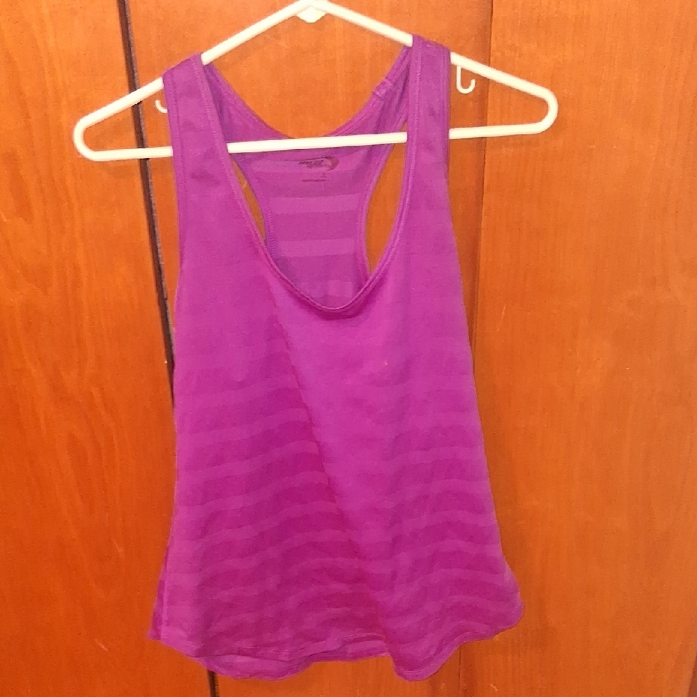 Purple Striped Women's Tank Top